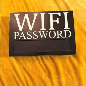 Black and White WiFi Password Sign